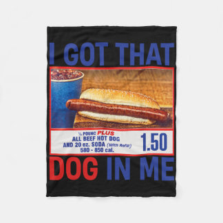 Ik Heb Die Hond In Me Grappige Hotdogs Combo 4e Ju Fleece Deken