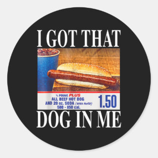 Ik Heb Die Hond In Me Grappige Hotdogs Combo 4e Ju Ronde Sticker