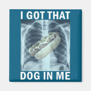 Ik Heb Die Hond In Me Hotdog Röntgenstraal Meme Magneet