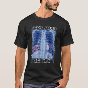 Ik heb die hond in mij Xray Meme teckel T-shirt