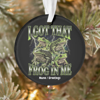 Ik Heb Die Kikker In Me Retro 90s Bootleg Meme Ornament