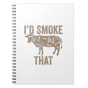 Ik heb die Koe beef Bbq Gift gerookt. Perfect ontw Notitieboek