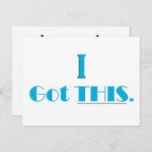 Ik heb dit, Daily Affirmation Flash Kaart (Voorkant / Achterkant)