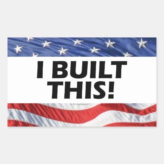 Ik heb dit gebouwd! rechthoekige sticker (Voorkant)