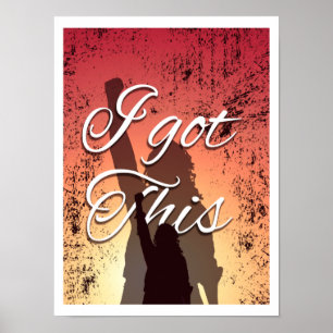Ik heb dit Sunset Triumphant Women Silhouettes Poster
