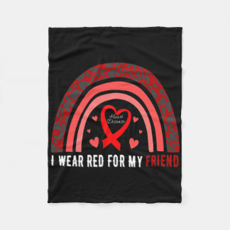 Ik heb Draag voor mijn vriend Heart Disease Awaren Fleece Deken