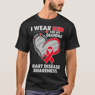 Ik heb Draag voor oma Heart Disease Awareness CHD T-shirt