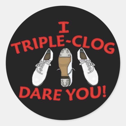 Ik heb drie clog met jou. ronde sticker (Voorkant)