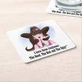 Ik heb drie ringstonen: het goede, het slechte en  vierkante kartonnen onderzetter (Schuin)