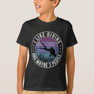 IK HEB DUIKEN GERN EN MISSCHIEN 3 PERSONEN DUIKER  T-SHIRT