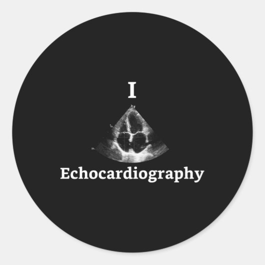 Ik heb echocardiografie-technologie ronde sticker (Voorkant)