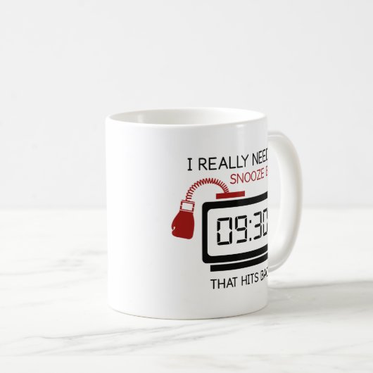 Ik heb echt een sneeuwse Button nodig die achterbl Koffiemok (Voorkant rechts)