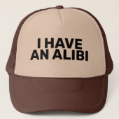 IK HEB EEN ALIBI TRUCKER HAT TRUCKER PET (Voorkant)