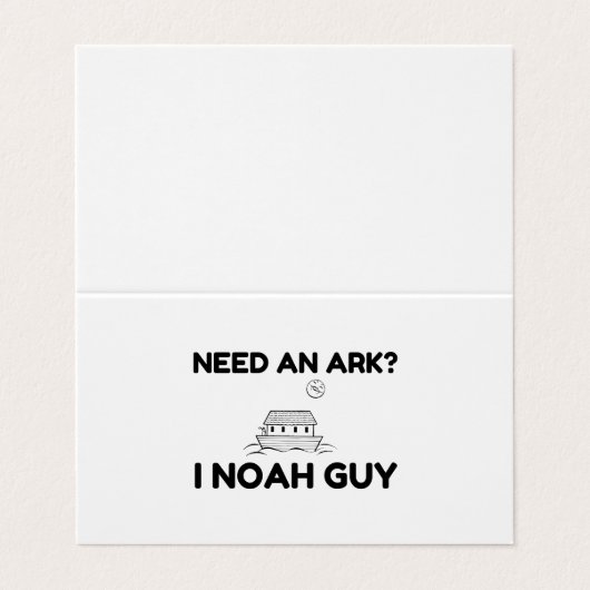 Ik heb een ark nodig. visitekaartjes (Buitenkant ongevouwen)