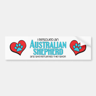 Ik heb een Australian Shepherd (Vrouw Dog) gered Bumpersticker