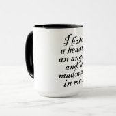 Ik heb een Beast, een Angel en een Madman. Mok (Voorkant links)