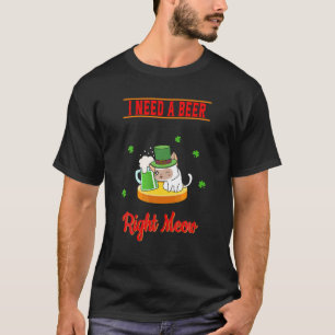 Ik heb een biertje nodig, Ierse bierkat grappige u T-shirt