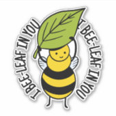 IK HEB EEN BIJENBLAD IN JE STICKER (Voorkant)