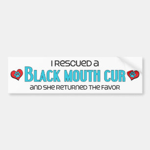 Ik heb een Black Mouth Cur gered (vrouwelijke hond Bumpersticker