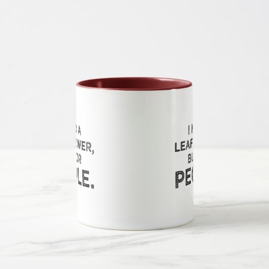 Ik heb een bladerbloem nodig, maar voor mensen mok (Midden)