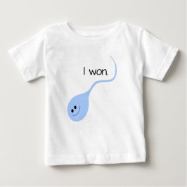 Ik heb een Blue Funny Baby T-shirt gewonnen