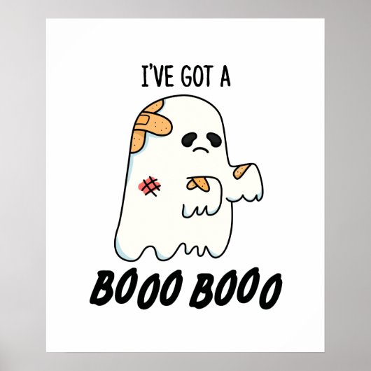 Ik heb een Boo Boo FunnyHalloween Ghost Pun Poster (Voorkant)
