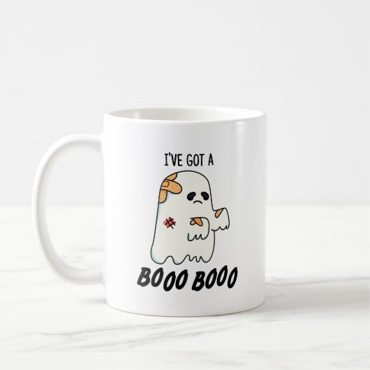 Ik heb een Boo Boo Grappige Halloween Ghost Pun Koffiemok (Links)