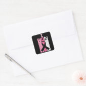 Ik heb een borstkankerbewustzijn overlevende vierkante sticker (Envelop)