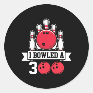 Ik heb een bowling van 300 I gedaan Ronde Sticker