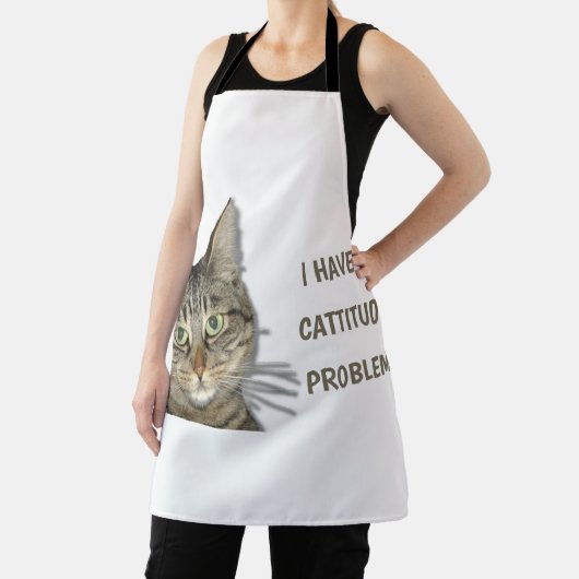 Ik heb een cattitude-probleem. schort (Insitu)