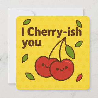 Ik heb een cherry-ish you Wenskaart Feestdagenkaart