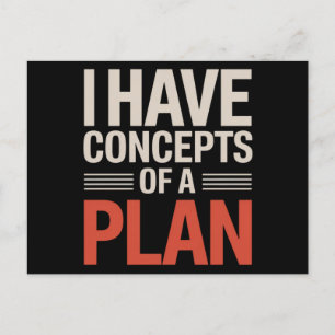 Ik heb een concept van een plan briefkaart