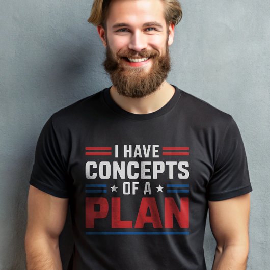 Ik heb een concept van een presidentieel plan van t-shirt