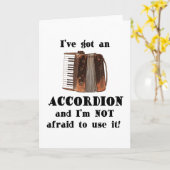 Ik heb een cordion. kaart (Gele Bloem)