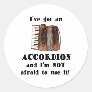 Ik heb een cordion ronde sticker