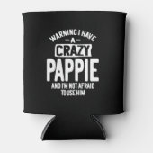 Ik heb een Crazy Pappie | vader opa Gift Blikjeskoeler (Voorkant)