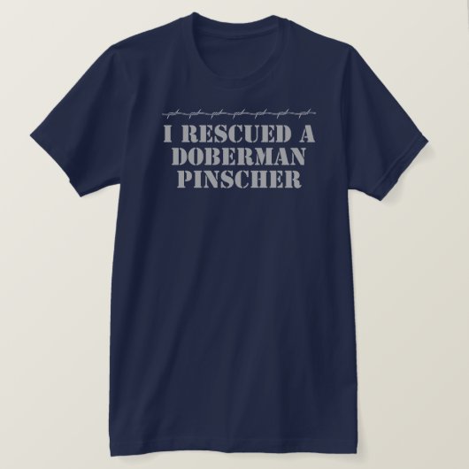 Ik heb een Doberman Pinscher Dark T-Shirt gered (Design voorkant)