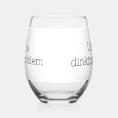 Ik heb een drankprobleem Pickleball Grappig Wijnglas Zonder Voet (Links)