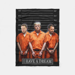 Ik heb een droom Grappig Trump politie Gezegde cit Fleece Deken
