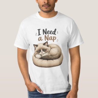 Ik heb een dutje nodig – Grumpy Cat Collectie T-shirt