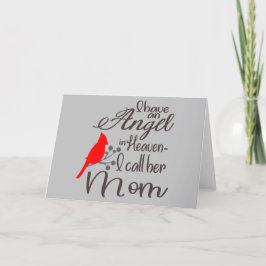 Ik heb een engel in de hemel kardinaal feestdagen kaart