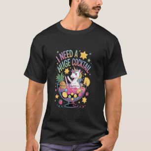 Ik heb een enorme COCKtail Volwassenen grap Fun Un T-shirt