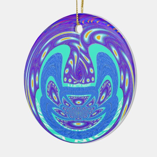 Ik heb een fijne dag keramisch ornament (Links)