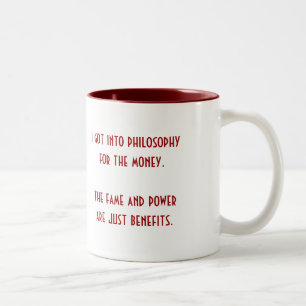 Ik heb een filosofie voor... Lg Rood (links) Tweekleurige Koffiemok