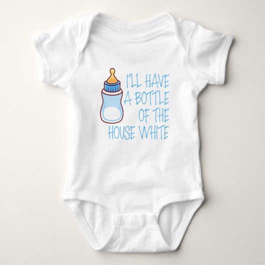 Ik heb een fles van het huis White Baby Boy Romper (Voorkant)