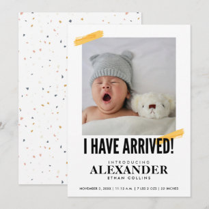 Ik heb een foto gemaakt van een moderne Baby geboo Kaart