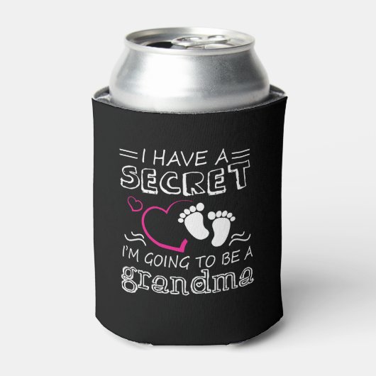 Ik heb een geheim dat ik oma ga worden blikjeskoeler (Blikje Voorkant)