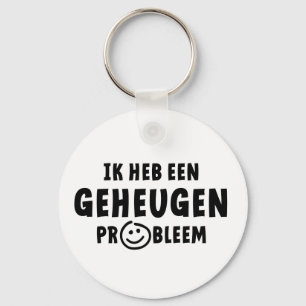 Ik heb een geheugen probleem. Alzheimer, dementie. Sleutelhanger