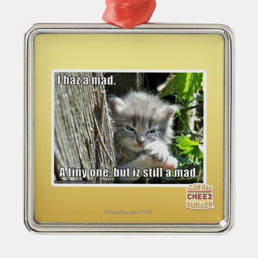 Ik heb een gek metalen ornament (Voorkant)