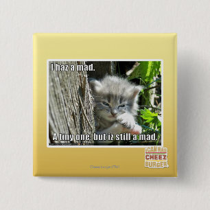 Ik heb een gek vierkante button 5,1 cm